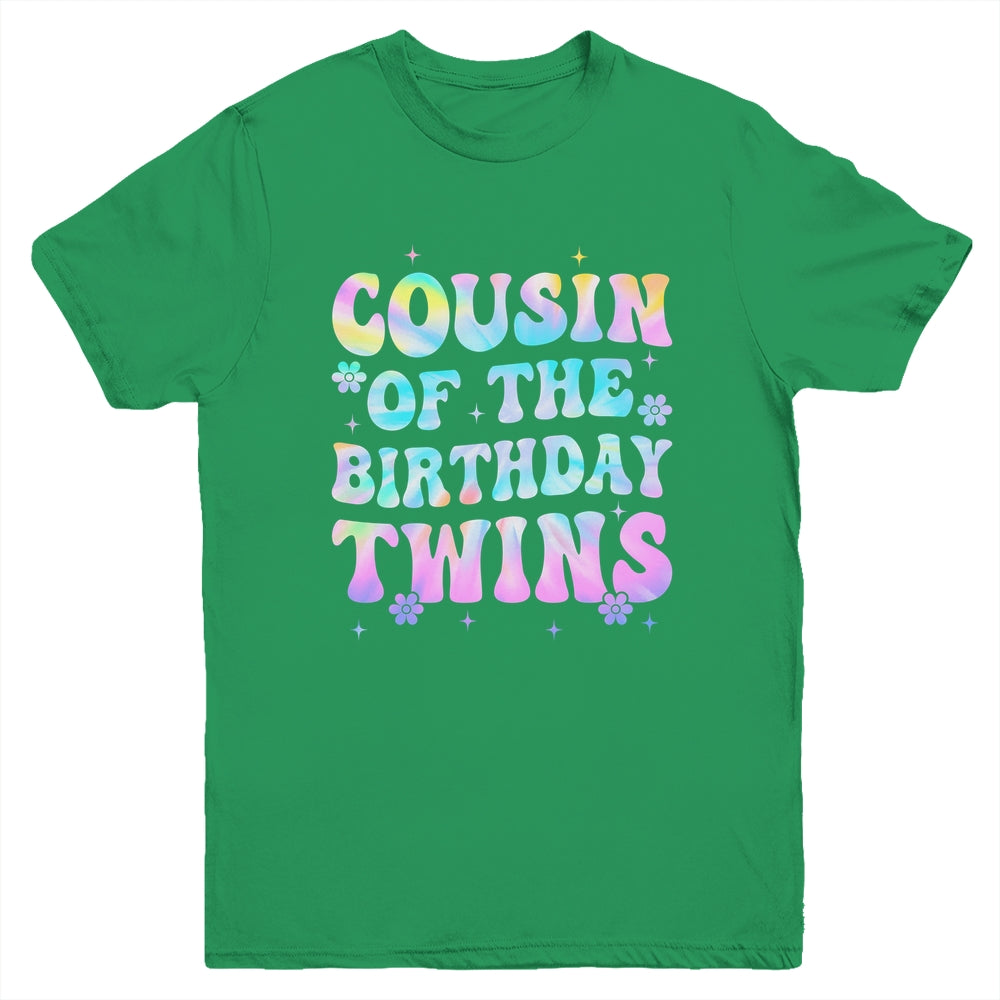 Cousin Of The Birthday Twins Girls Kids Party Retro Bday Youth Shirt | teecentury
