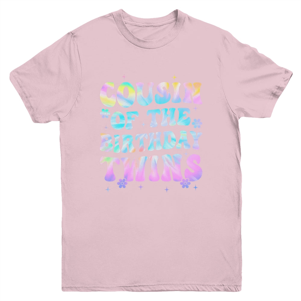 Cousin Of The Birthday Twins Girls Kids Party Retro Bday Youth Shirt | teecentury