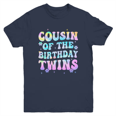 Cousin Of The Birthday Twins Girls Kids Party Retro Bday Youth Shirt | teecentury