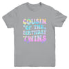 Cousin Of The Birthday Twins Girls Kids Party Retro Bday Youth Shirt | teecentury