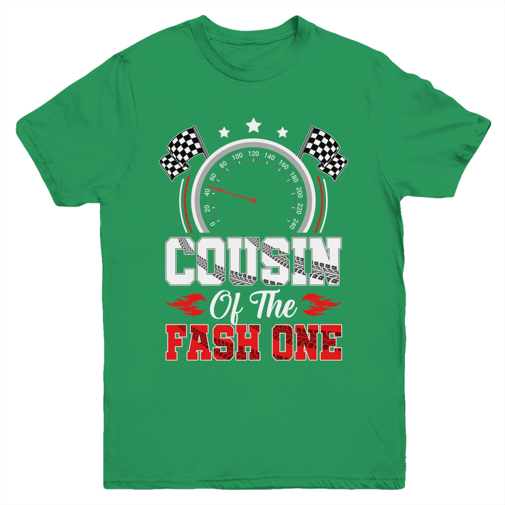 Cousin Of The Fast One 1st Birthday Racing Car Family Youth Shirt | teecentury