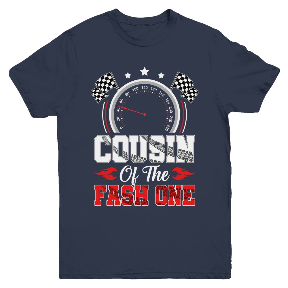 Cousin Of The Fast One 1st Birthday Racing Car Family Youth Shirt | teecentury