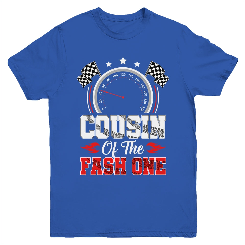 Cousin Of The Fast One 1st Birthday Racing Car Family Youth Shirt | teecentury