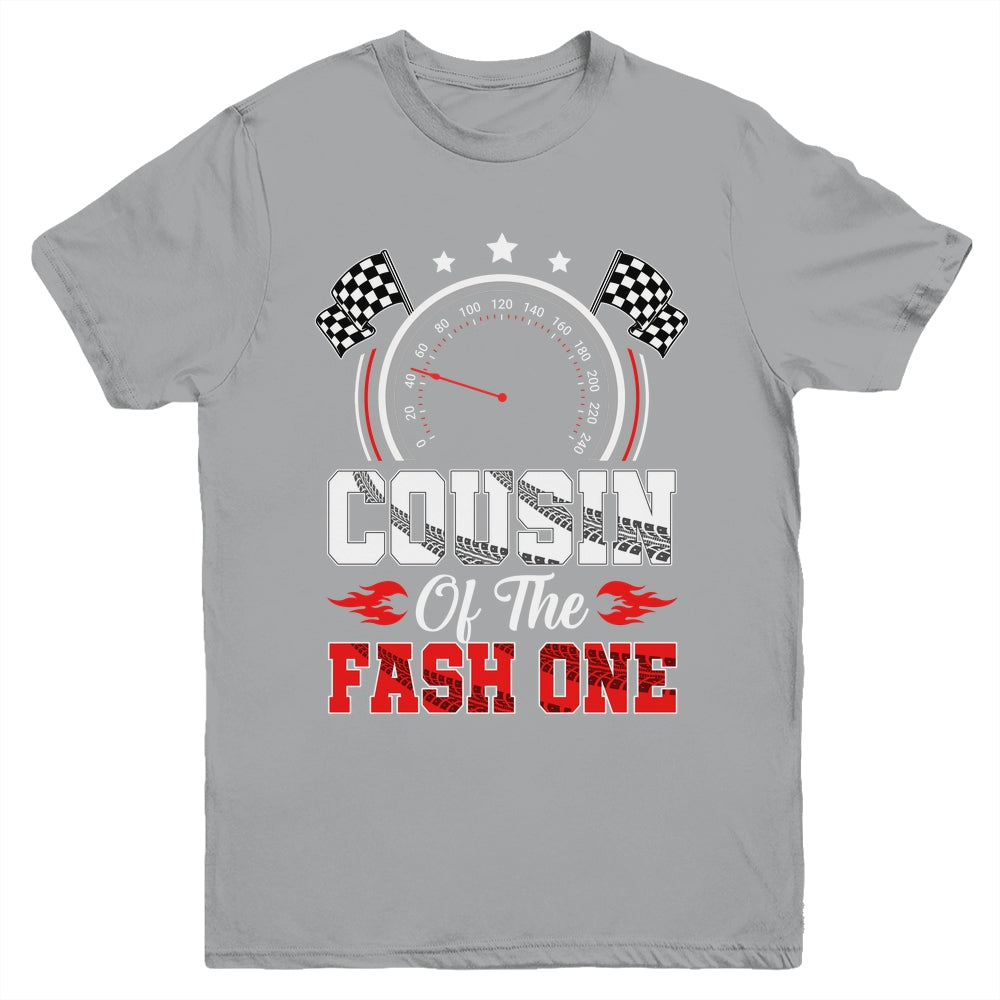 Cousin Of The Fast One 1st Birthday Racing Car Family Youth Shirt | teecentury