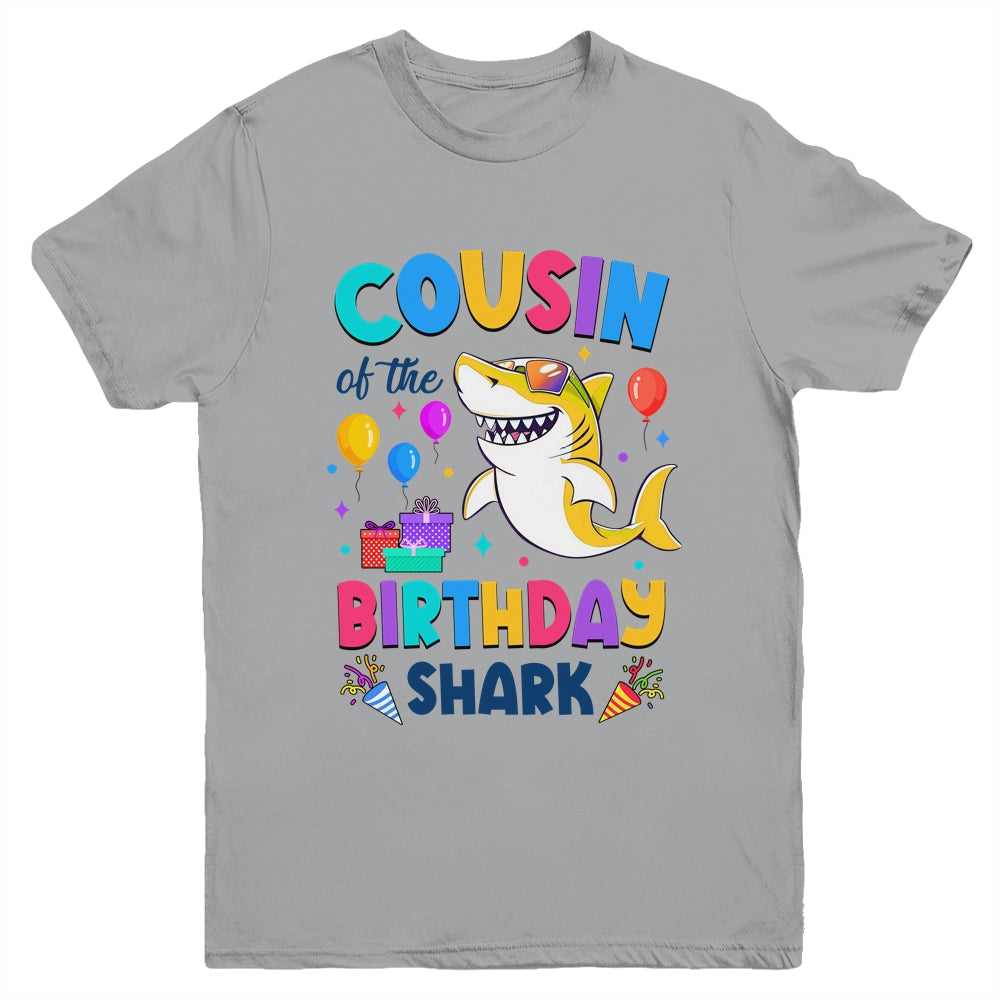 Cousin Of The Shark Birthday Family Matching Party Kids Youth Shirt | teecentury