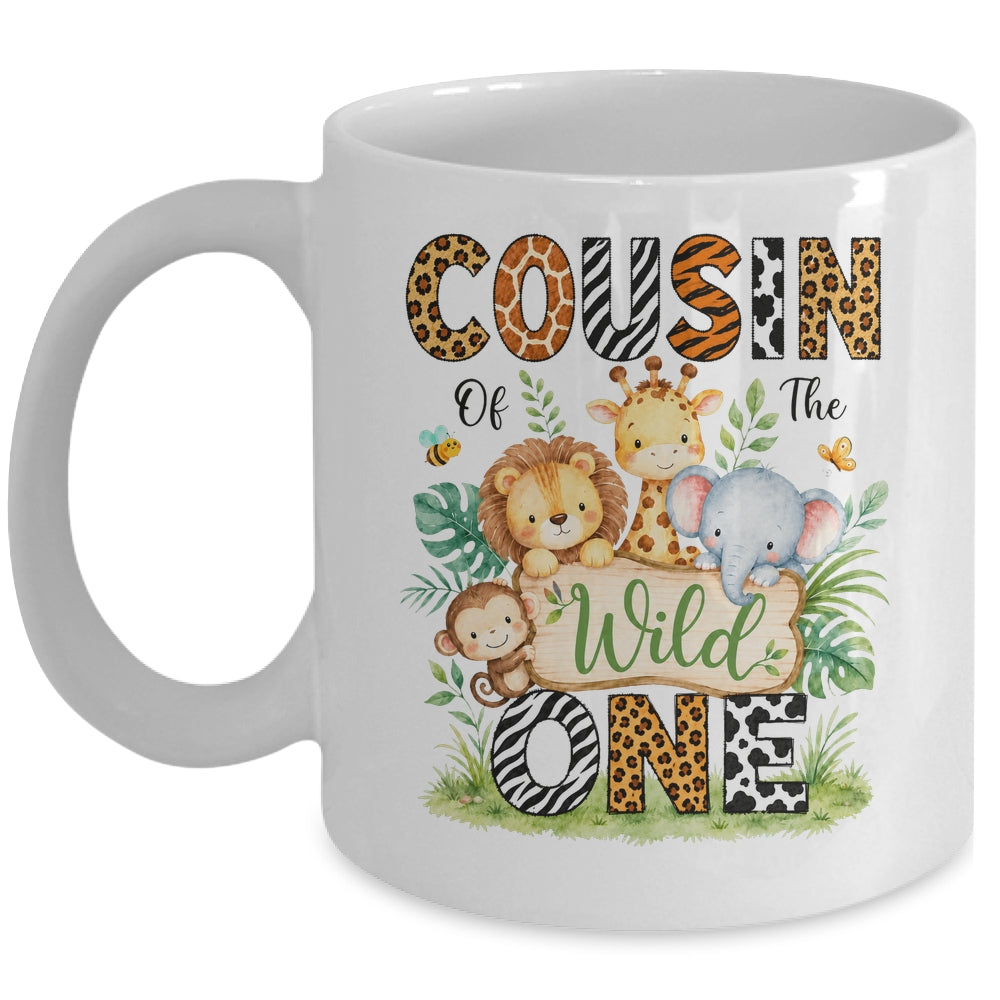 Cousin Of The Wild One First Birthday Boy Jungle Safari Mug | teecentury