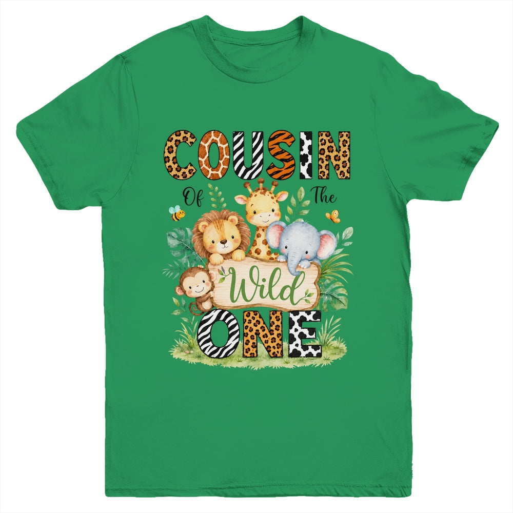 Cousin Of The Wild One First Birthday Boy Jungle Safari Youth Shirt | teecentury