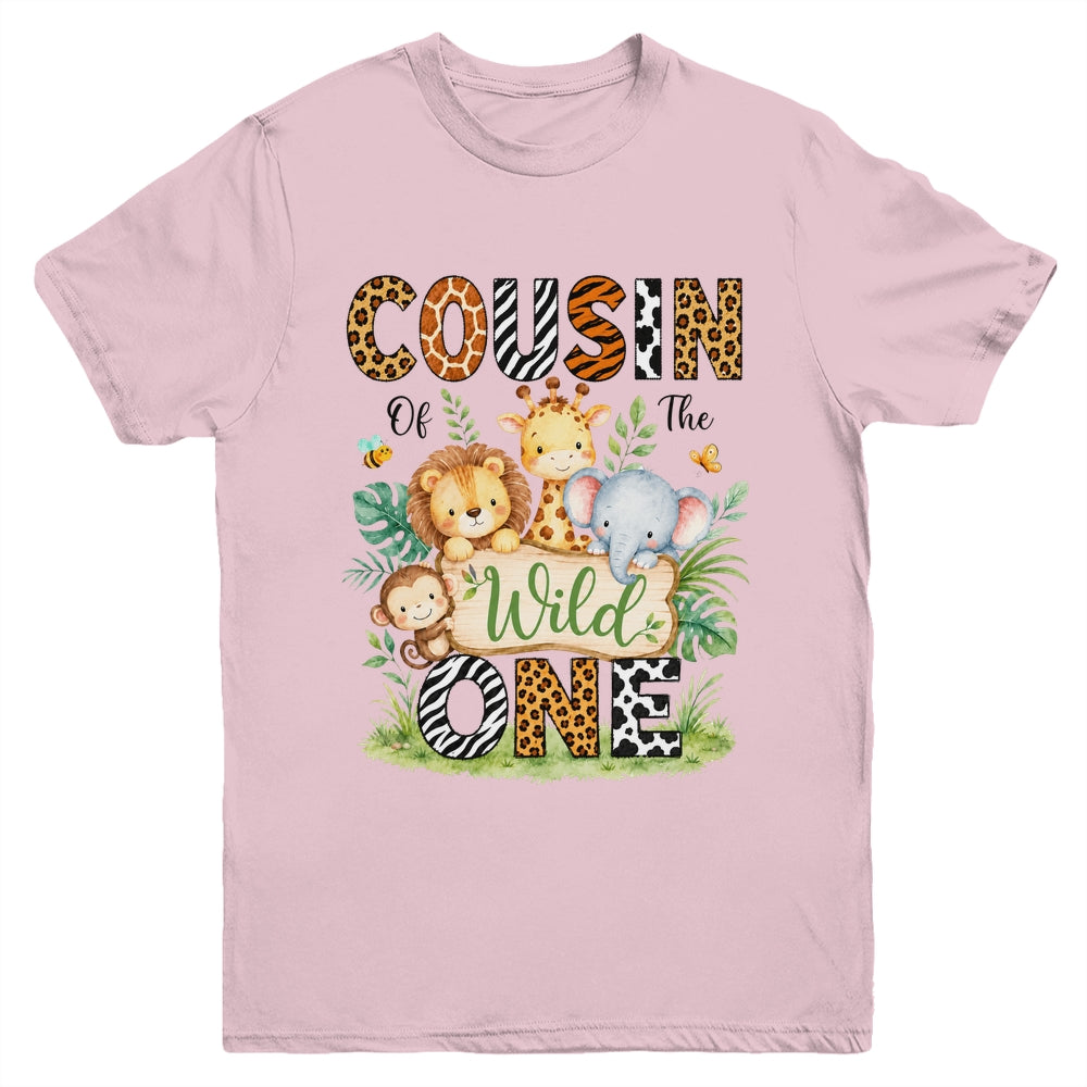 Cousin Of The Wild One First Birthday Boy Jungle Safari Youth Shirt | teecentury