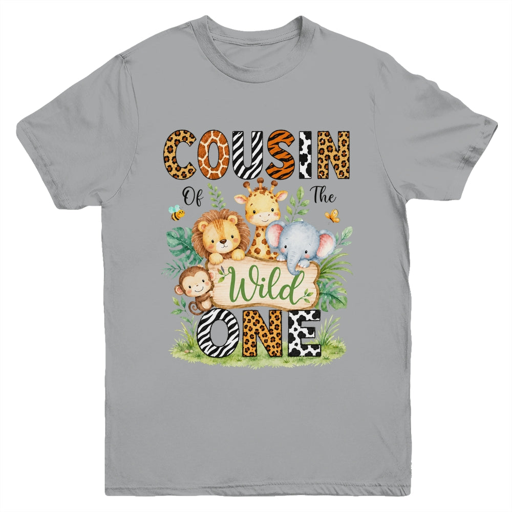 Cousin Of The Wild One First Birthday Boy Jungle Safari Youth Shirt | teecentury