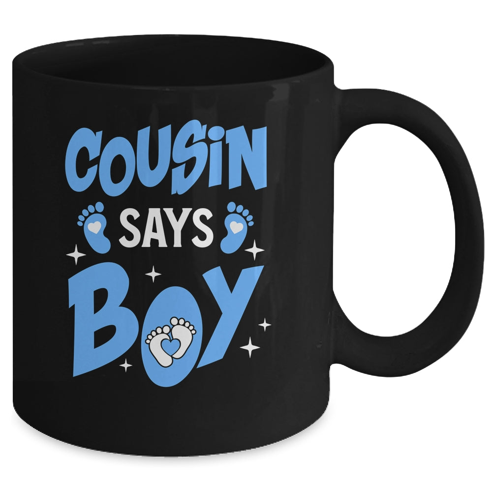 Cousin Says Boy Gender Reveal Team Boy Pregnancy Cousins Mug | teecentury
