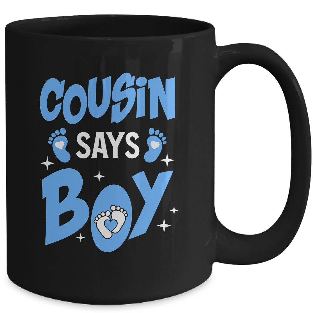 Cousin Says Boy Gender Reveal Team Boy Pregnancy Cousins Mug | teecentury
