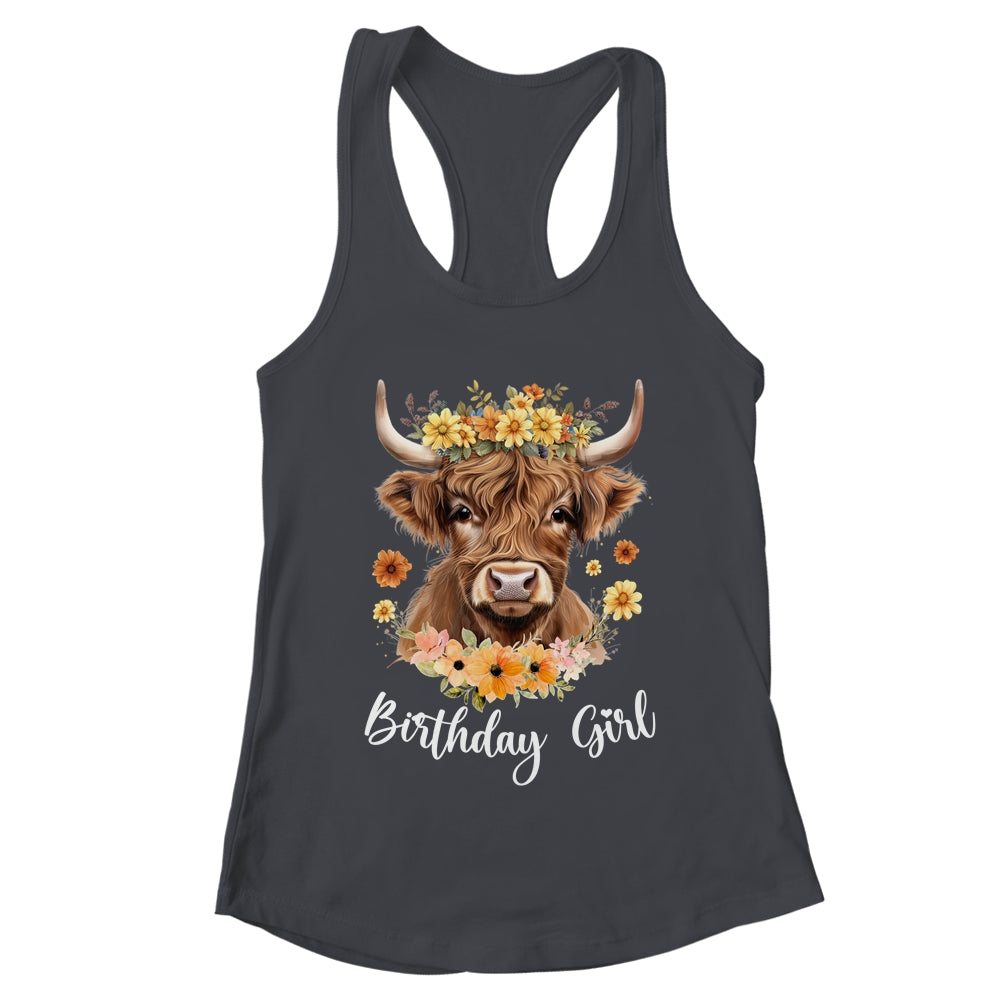 Cow Birthday Girl Design Cute Cow Lover Bday Family Matching Shirt & Tank Top | teecentury
