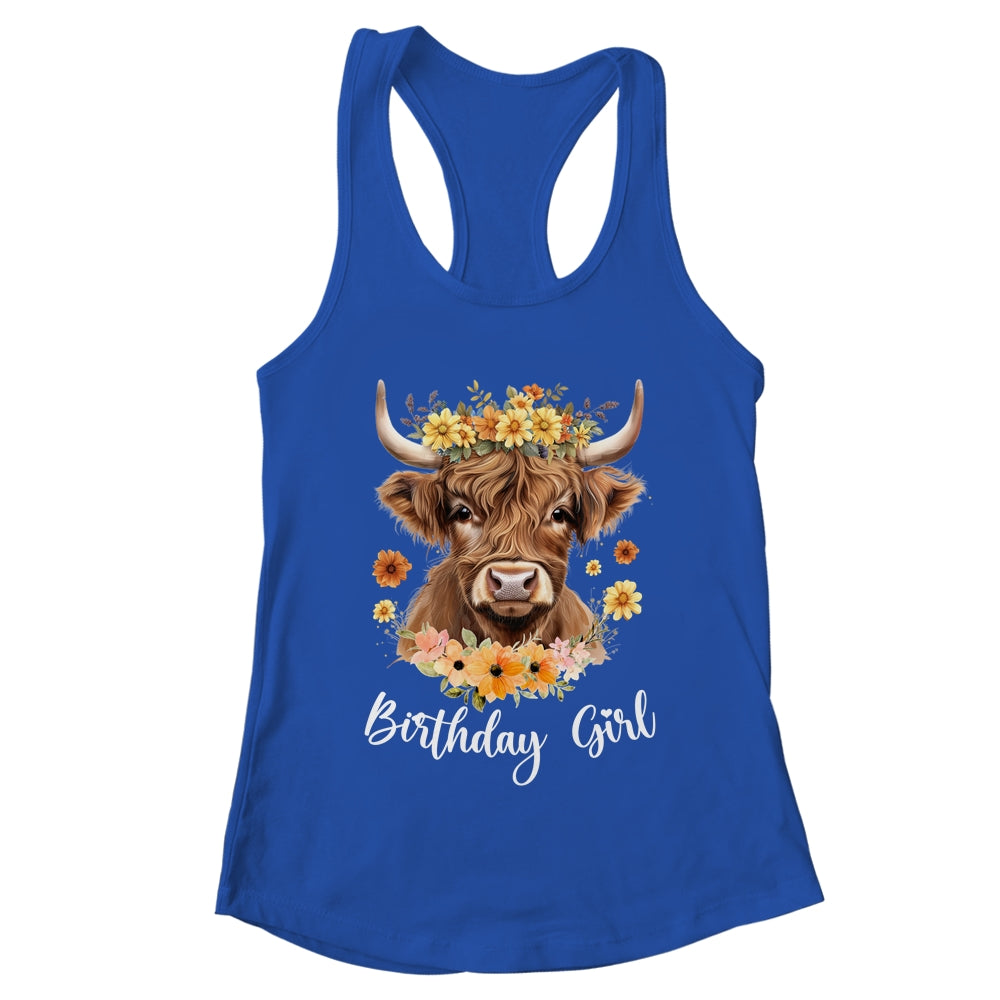 Cow Birthday Girl Design Cute Cow Lover Bday Family Matching Shirt & Tank Top | teecentury