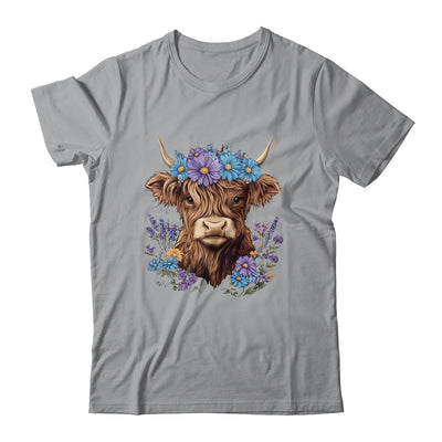 Cow Scottish Highland Cow Western Flower Farm Farmer Women Shirt & Tank Top | teecentury