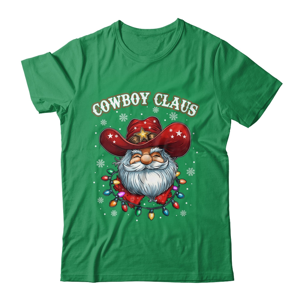 Cowboy Claus Cowboy Santa Hat Xmas Christmas Western Style Shirt & Sweatshirt | teecentury