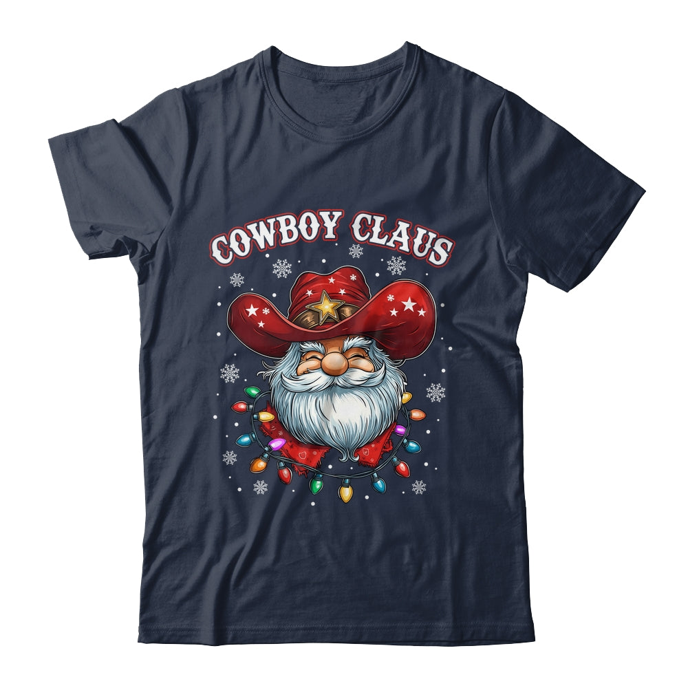 Cowboy Claus Cowboy Santa Hat Xmas Christmas Western Style Shirt & Sweatshirt | teecentury