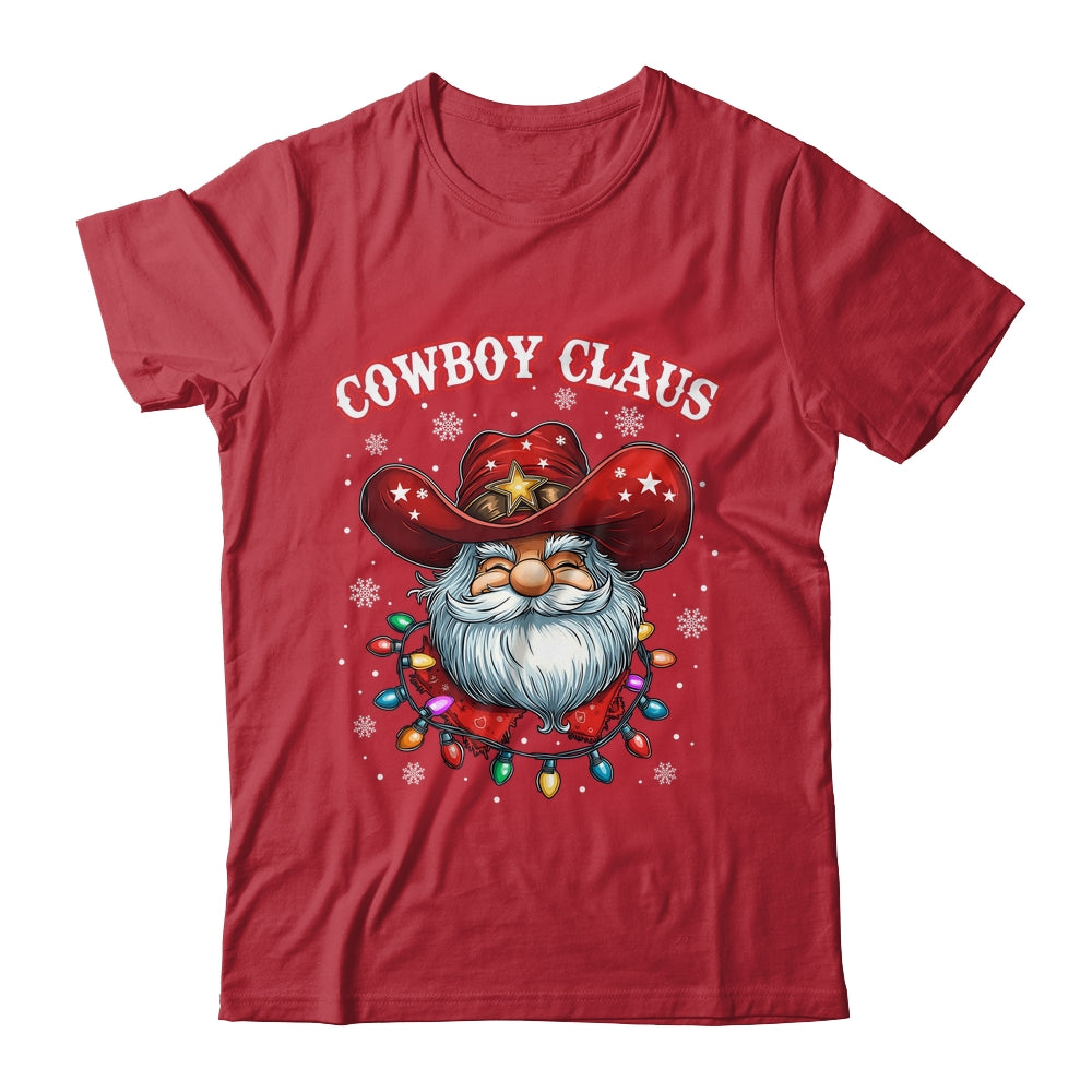 Cowboy Claus Cowboy Santa Hat Xmas Christmas Western Style Shirt & Sweatshirt | teecentury