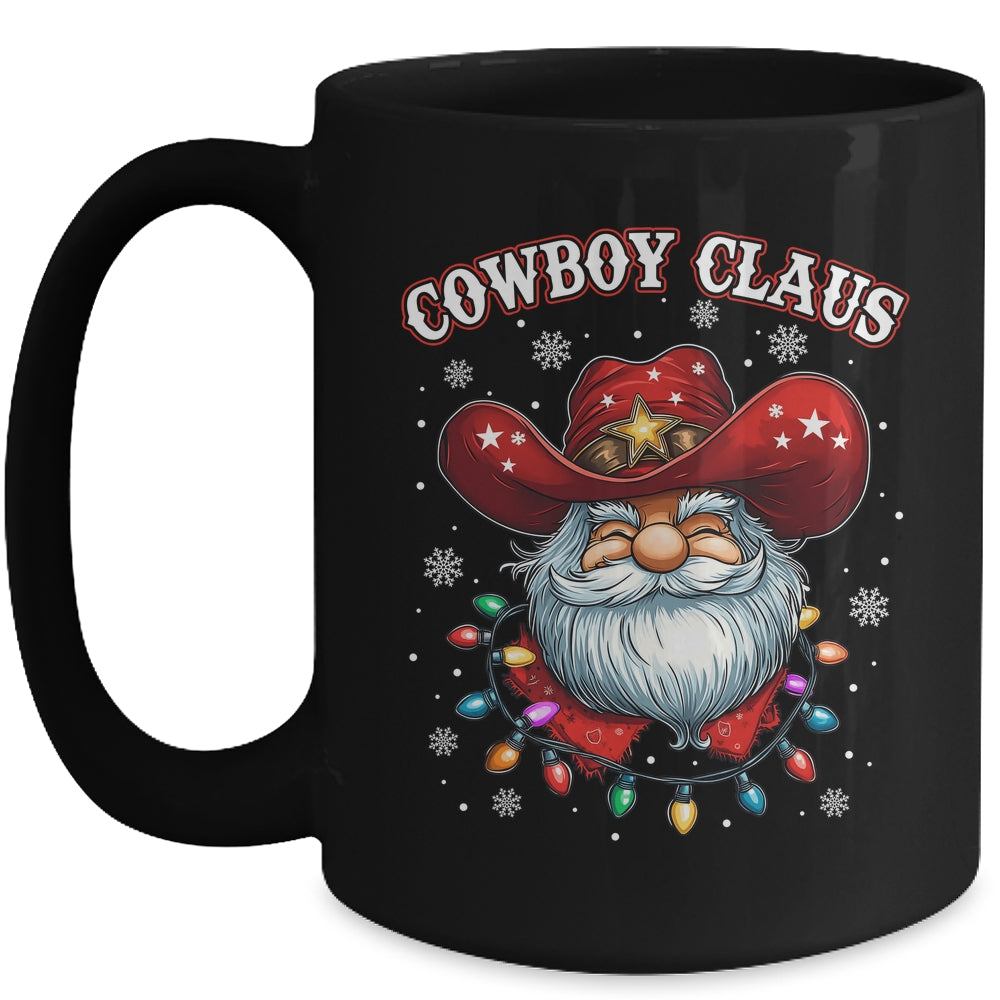 Cowboy Claus Cowboy Santa Hat Xmas Christmas Western Style Mug | teecentury