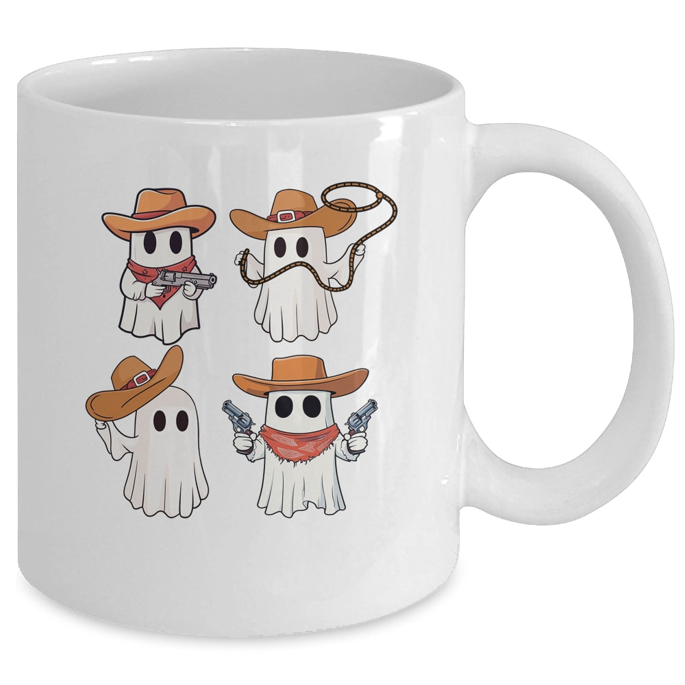 Cowboy Ghosts Halloween Ghost Boo Western Cute Spooky Season Mug | teecentury