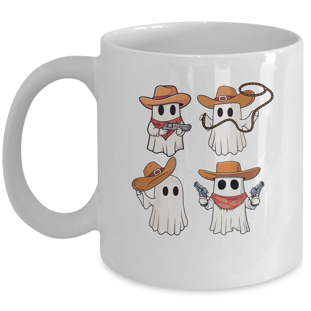 Cowboy Ghosts Halloween Ghost Boo Western Cute Spooky Season Mug | teecentury