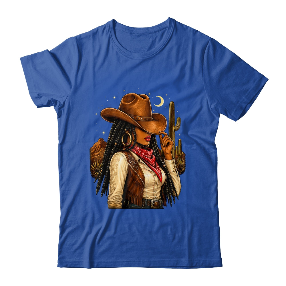 Cowgirl Afro Western Country Rodeo Melanin African American Shirt & Tank Top | teecentury