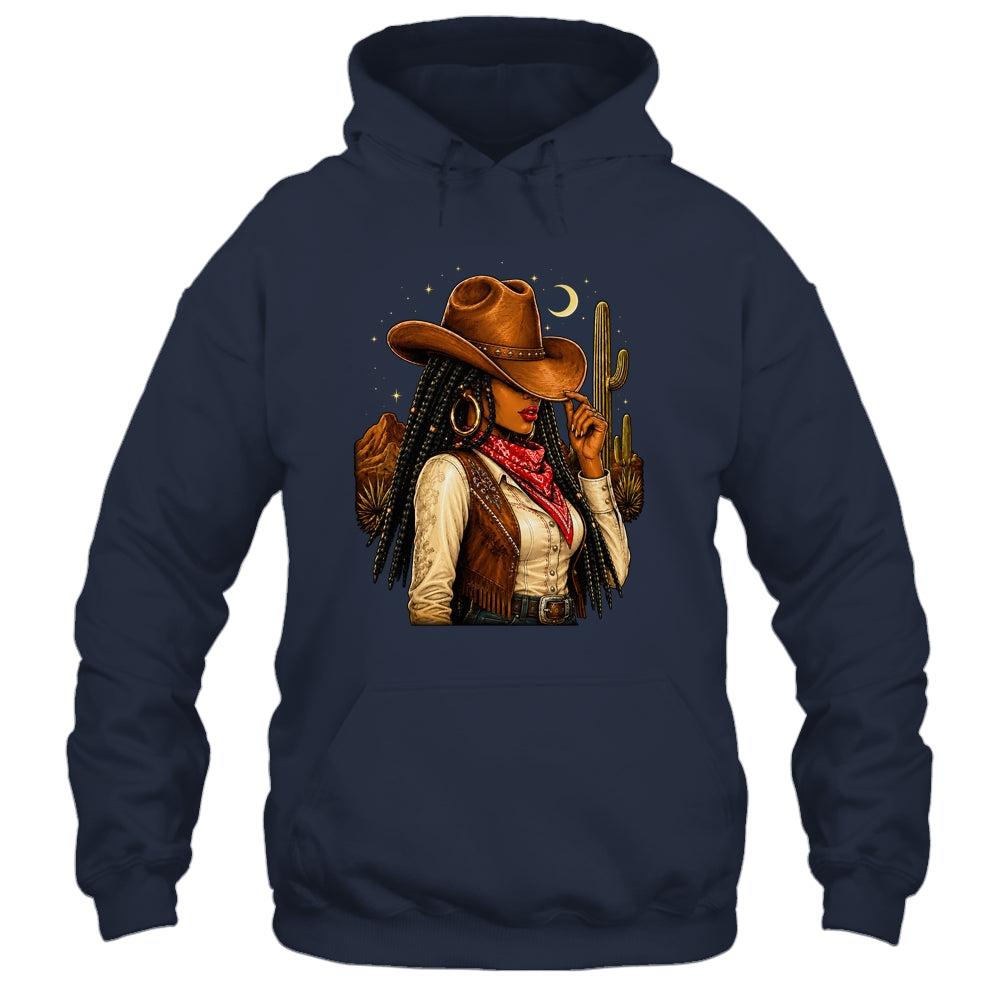 Cowgirl Afro Western Country Rodeo Melanin African American Shirt & Tank Top | teecentury
