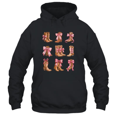 Cowgirl Boots Coquette Aesthetic And Pink Bows Women Girls Shirt & Tank Top | teecentury