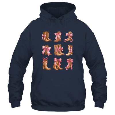 Cowgirl Boots Coquette Aesthetic And Pink Bows Women Girls Shirt & Tank Top | teecentury