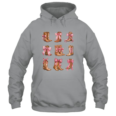 Cowgirl Boots Coquette Aesthetic And Pink Bows Women Girls Shirt & Tank Top | teecentury