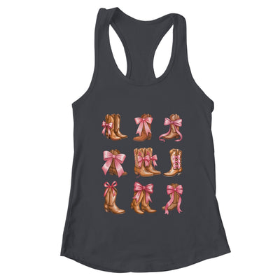 Cowgirl Boots Coquette Aesthetic And Pink Bows Women Girls Shirt & Tank Top | teecentury