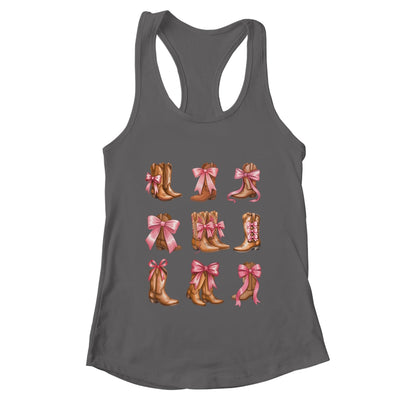 Cowgirl Boots Coquette Aesthetic And Pink Bows Women Girls Shirt & Tank Top | teecentury