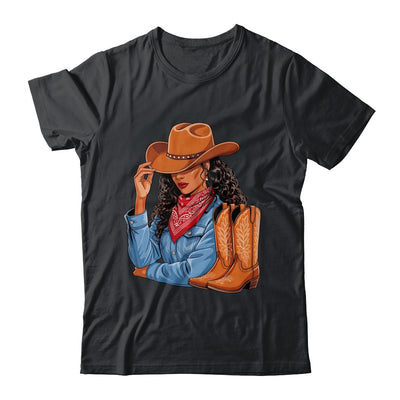 Cowgirl Western Boots Afro Western Melanin Black African Shirt & Tank Top | teecentury