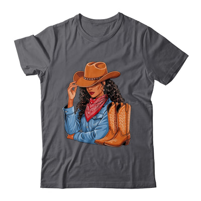 Cowgirl Western Boots Afro Western Melanin Black African Shirt & Tank Top | teecentury