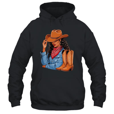 Cowgirl Western Boots Afro Western Melanin Black African Shirt & Tank Top | teecentury