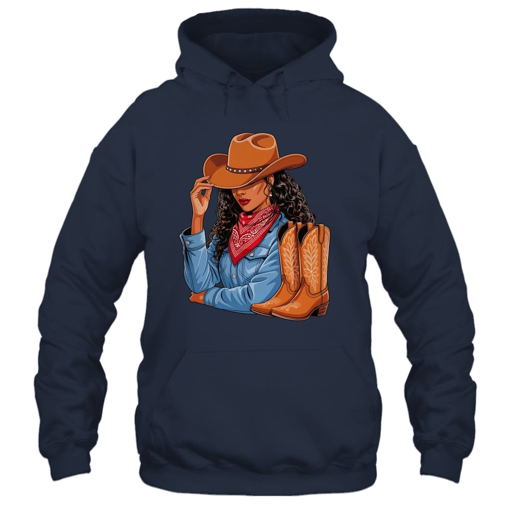 Cowgirl Western Boots Afro Western Melanin Black African Shirt & Tank Top | teecentury