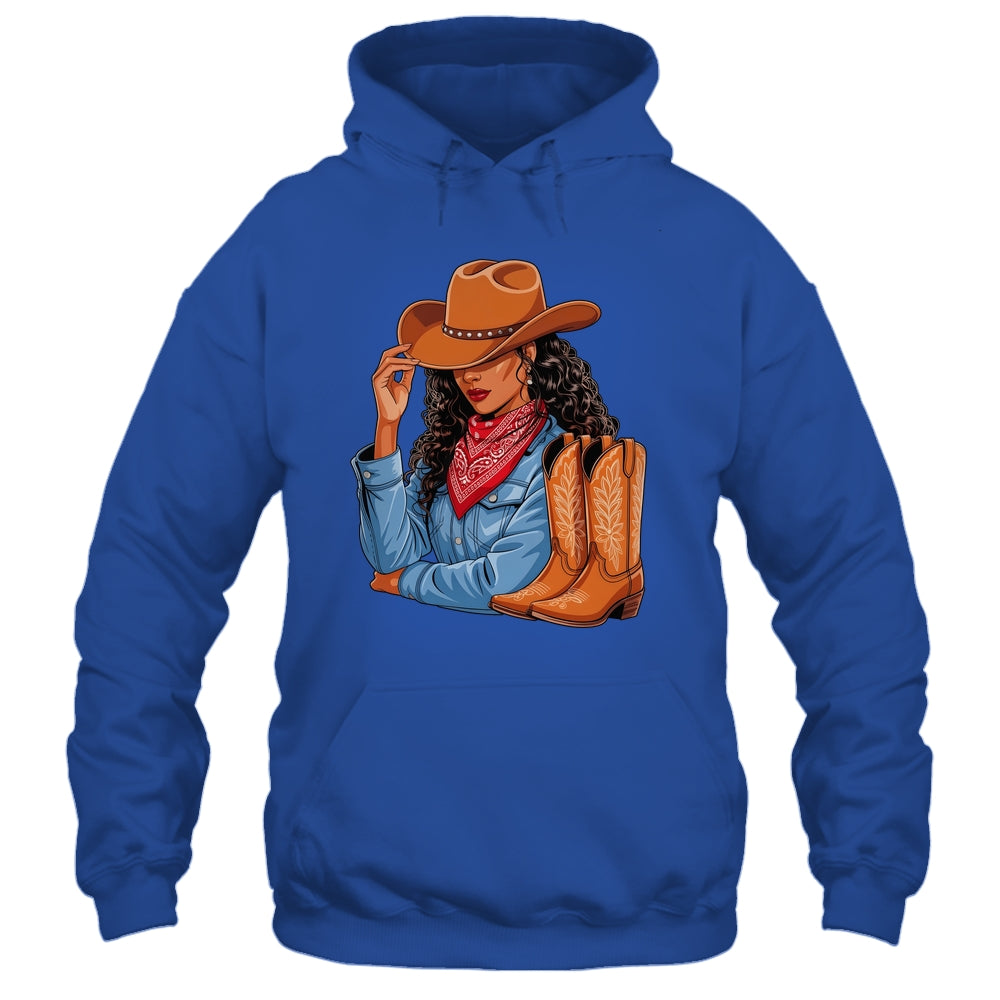 Cowgirl Western Boots Afro Western Melanin Black African Shirt & Tank Top | teecentury