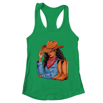Cowgirl Western Boots Afro Western Melanin Black African Shirt & Tank Top | teecentury