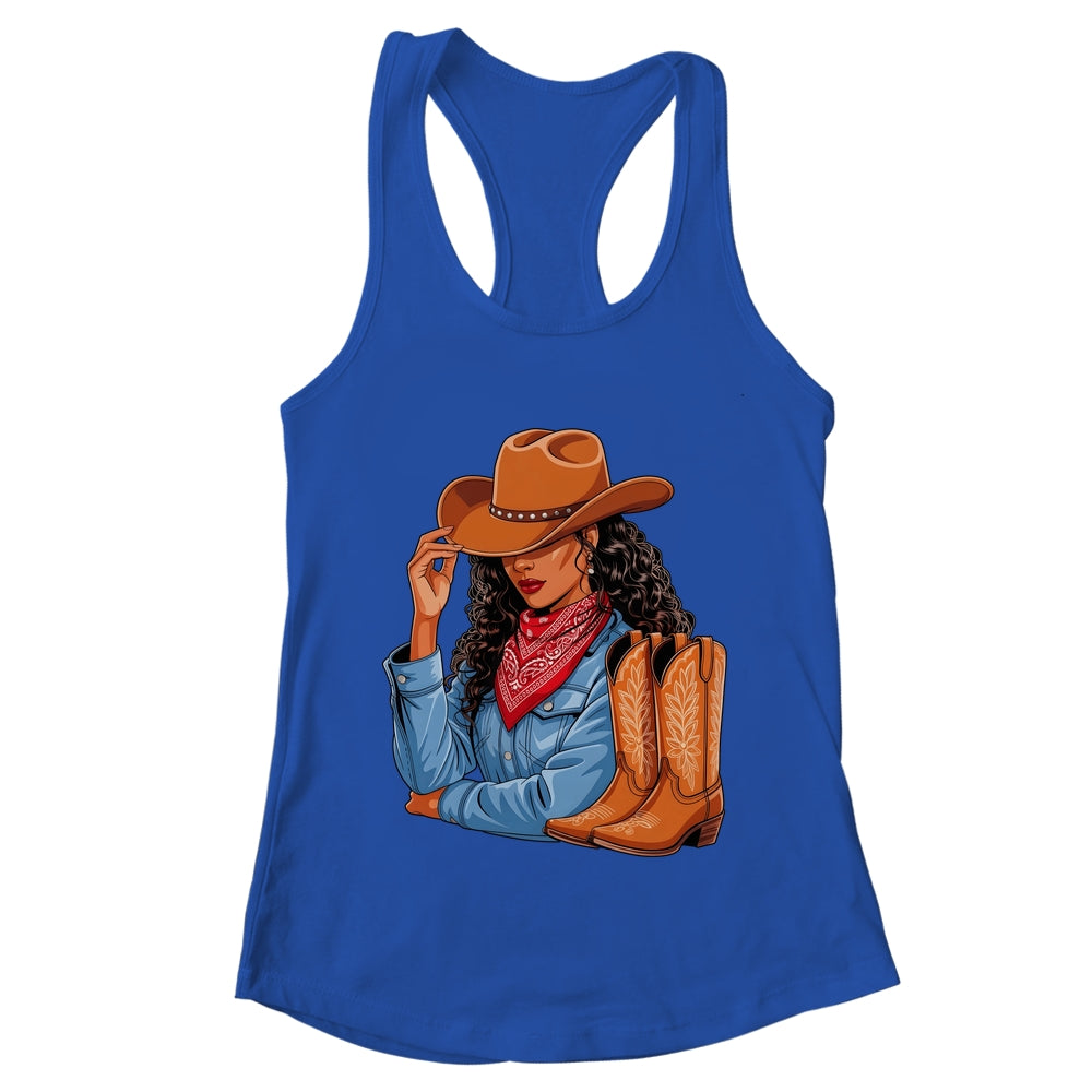 Cowgirl Western Boots Afro Western Melanin Black African Shirt & Tank Top | teecentury