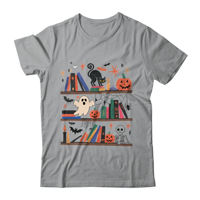 Cozy Halloween Bookshelf Read Book Ghost Pumpkin Fall Autumn Shirt & Sweatshirt | teecentury