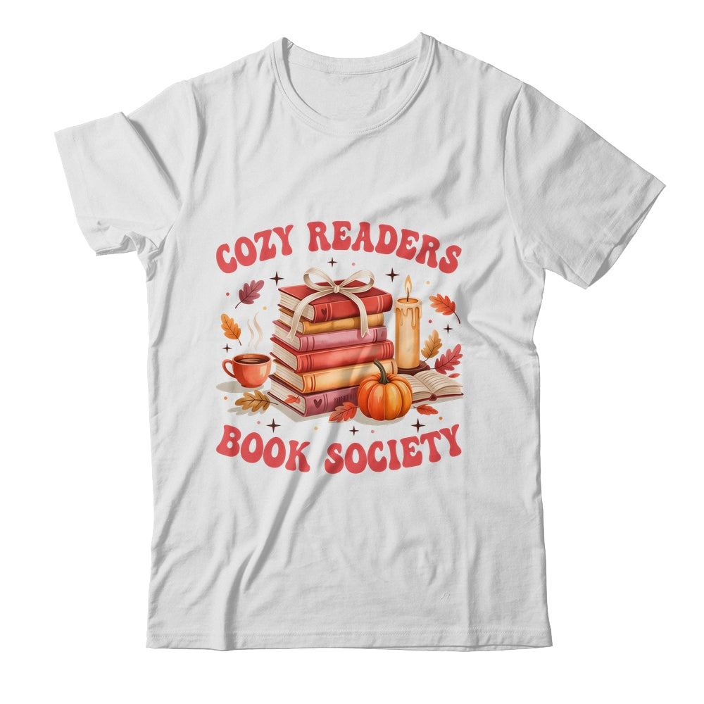 Cozy Readers Book Society Autumn Reading Book Lover Girl Shirt & Sweatshirt | teecentury