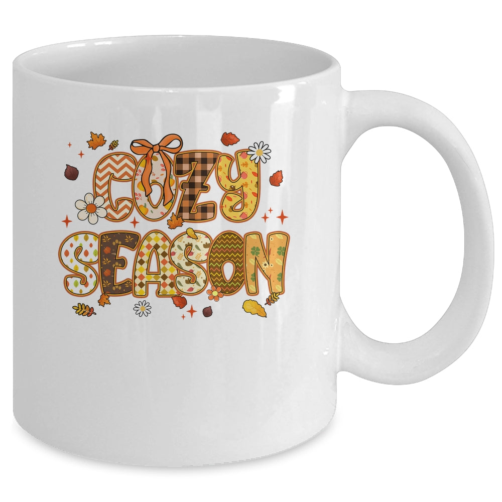 Cozy Season Preppy Fall Vibes Pumpkin Autumn Season Retro Mug | teecentury