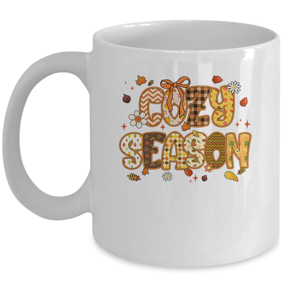 Cozy Season Preppy Fall Vibes Pumpkin Autumn Season Retro Mug | teecentury