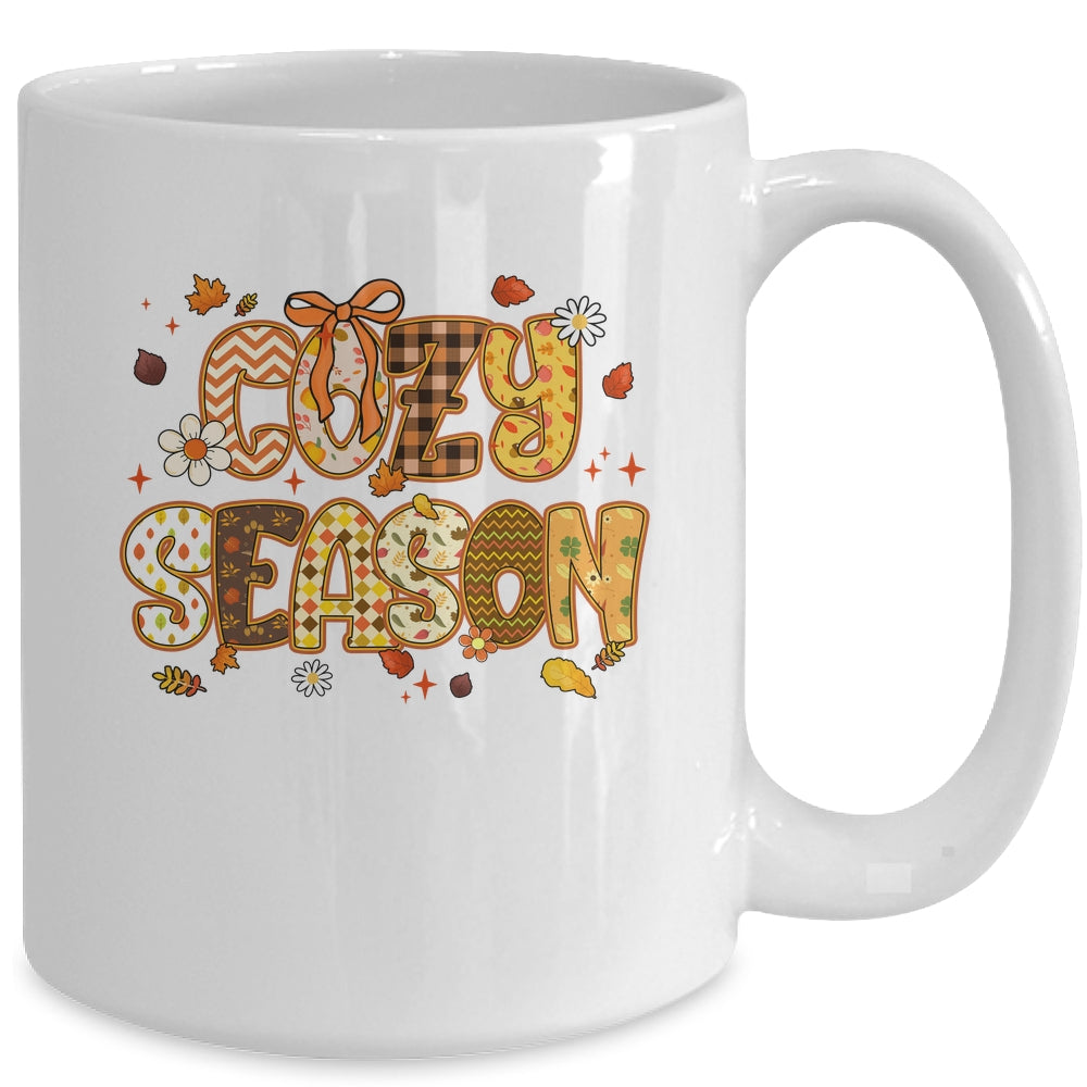 Cozy Season Preppy Fall Vibes Pumpkin Autumn Season Retro Mug | teecentury