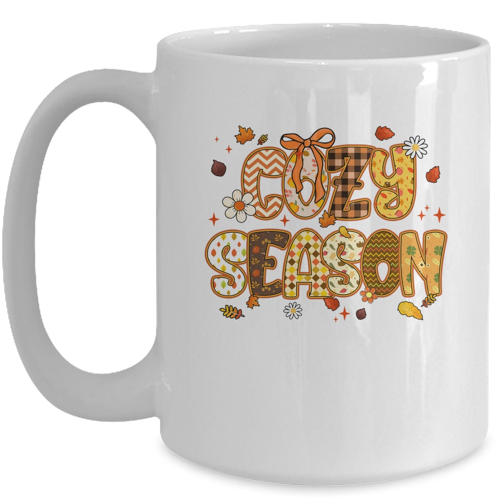 Cozy Season Preppy Fall Vibes Pumpkin Autumn Season Retro Mug | teecentury