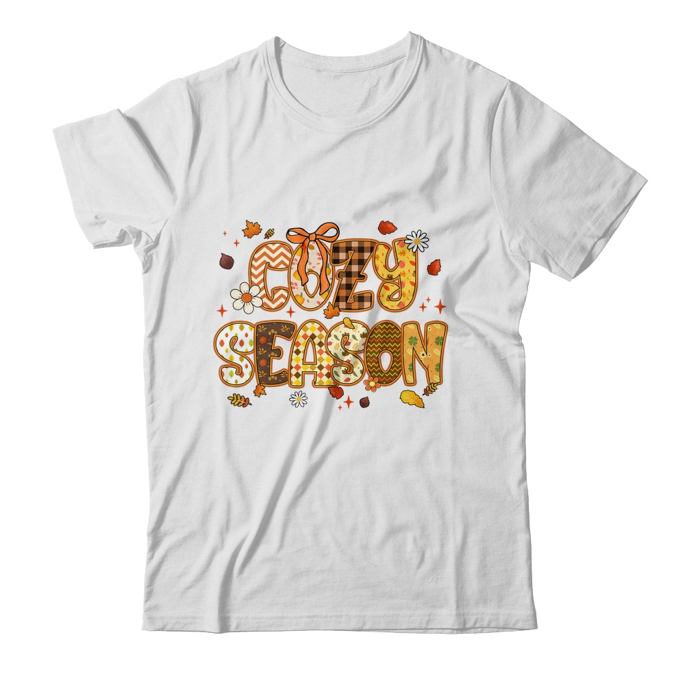 Cozy Season Preppy Fall Vibes Pumpkin Autumn Season Retro Shirt & Sweatshirt | teecentury