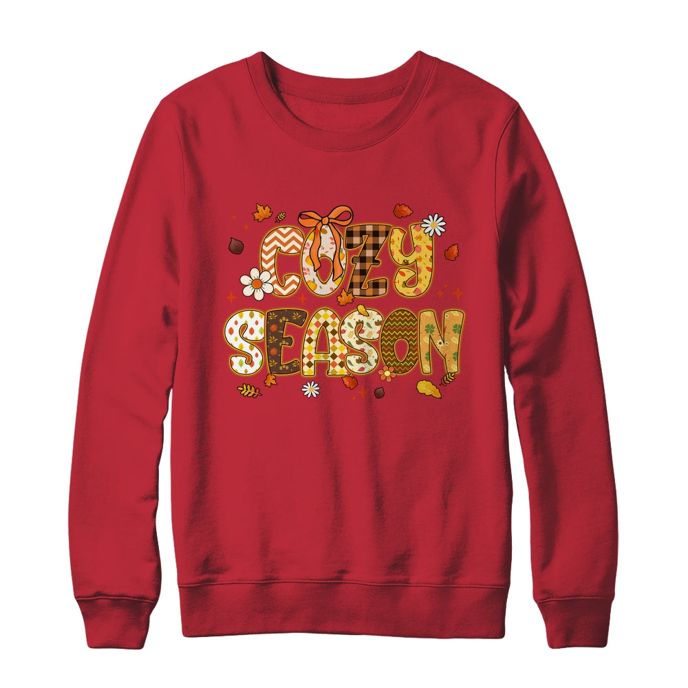 Cozy Season Preppy Fall Vibes Pumpkin Autumn Season Retro Shirt & Sweatshirt | teecentury
