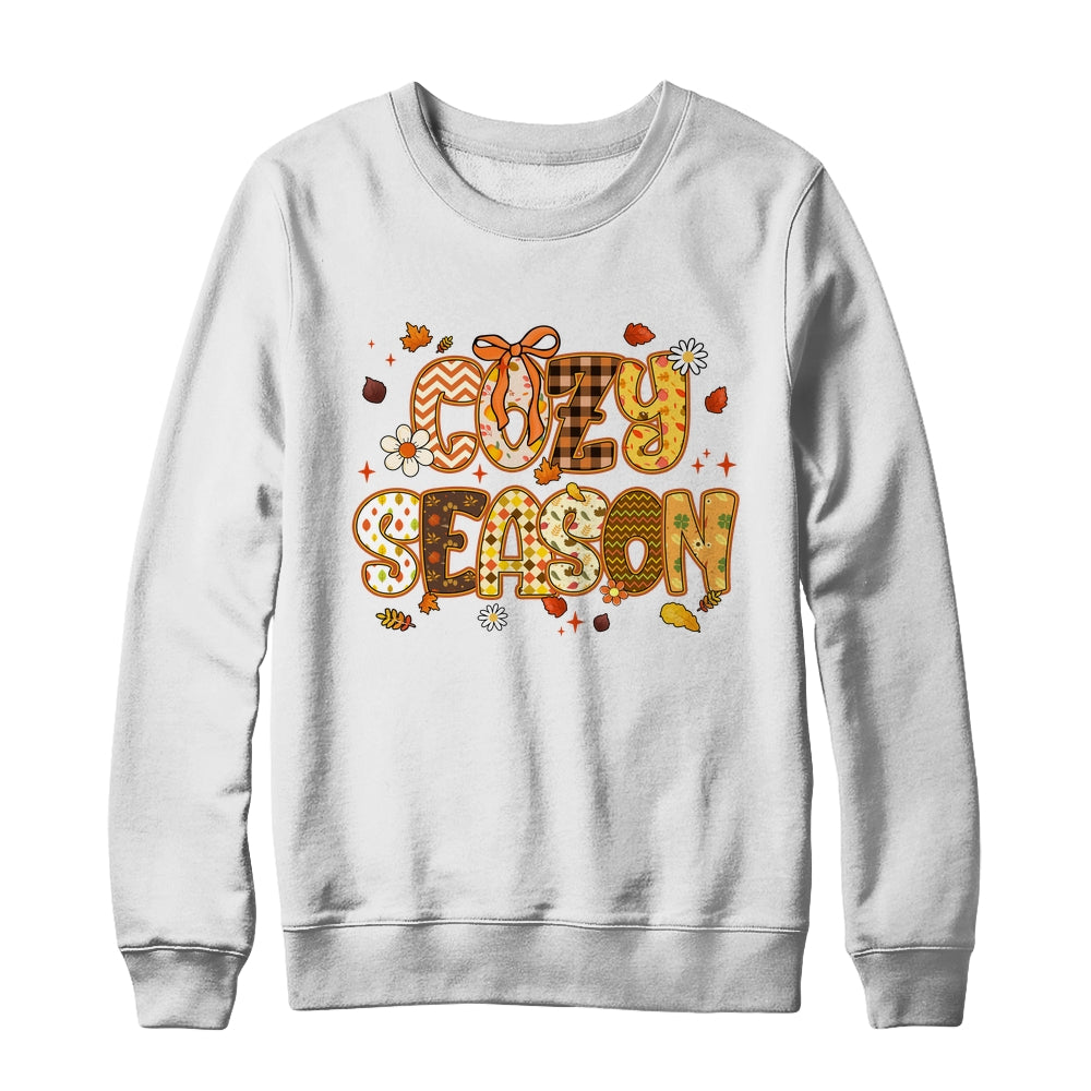 Cozy Season Preppy Fall Vibes Pumpkin Autumn Season Retro Shirt & Sweatshirt | teecentury