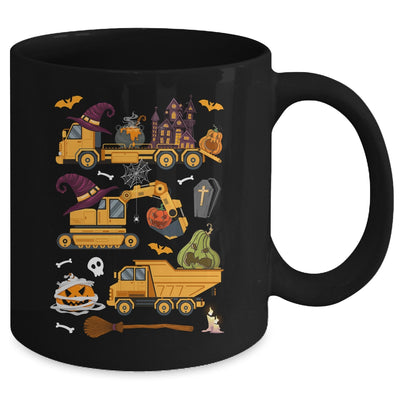 Crane Truck Construction Vehicle Halloween Pumpkin Boys Kids Mug | teecentury
