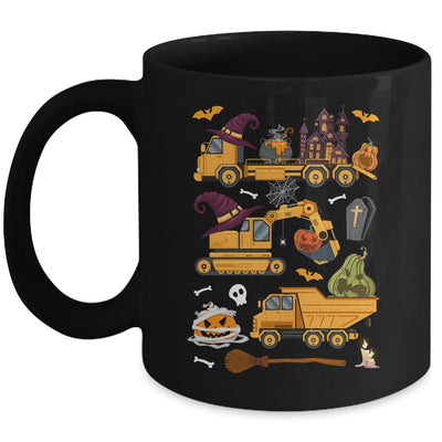 Crane Truck Construction Vehicle Halloween Pumpkin Boys Kids Mug | teecentury