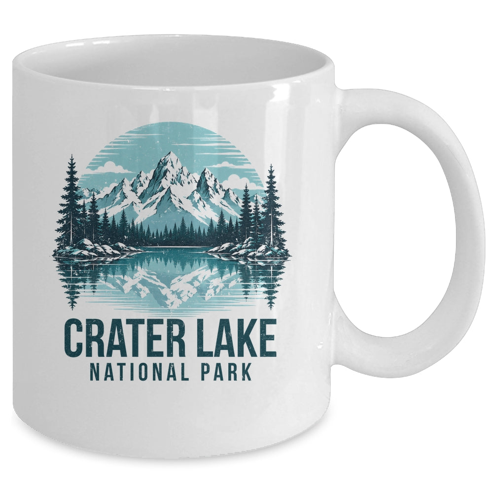 Crater Lake National Park Retro Mountain Lake Outdoor Hiking Mug | teecentury